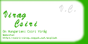 virag csiri business card