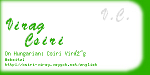 virag csiri business card